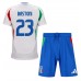 Maillot de foot Italie Alessandro Bastoni #23 Extérieur vêtements enfant Europe 2024 Manches Courtes (+ pantalon court)